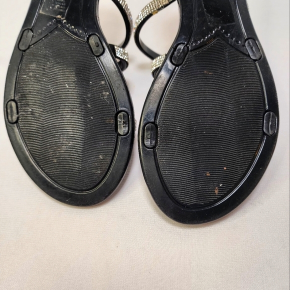 Steve Madden Black and Silver Sandals with Metallic Straps - Picture 8 of 15